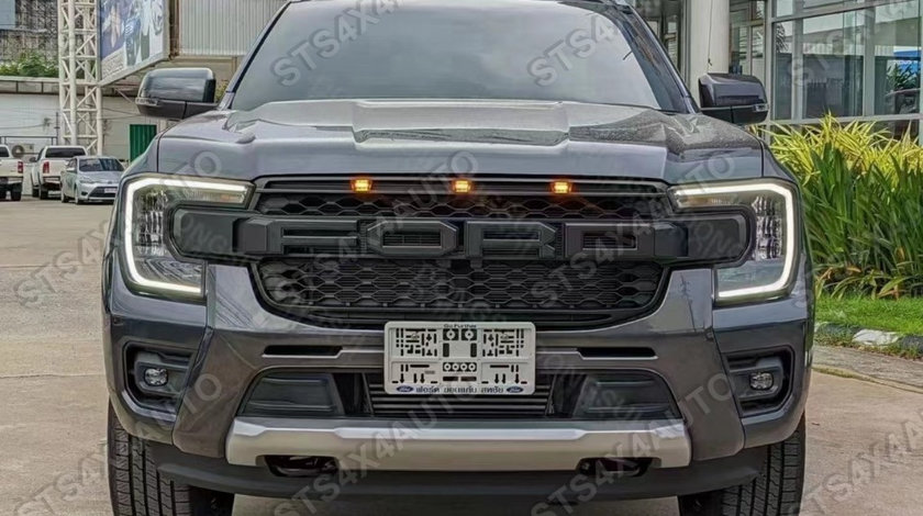 GRILA FATA CU LED FORD RANGER T9 2022+ MB [RAPTOR LOOK]