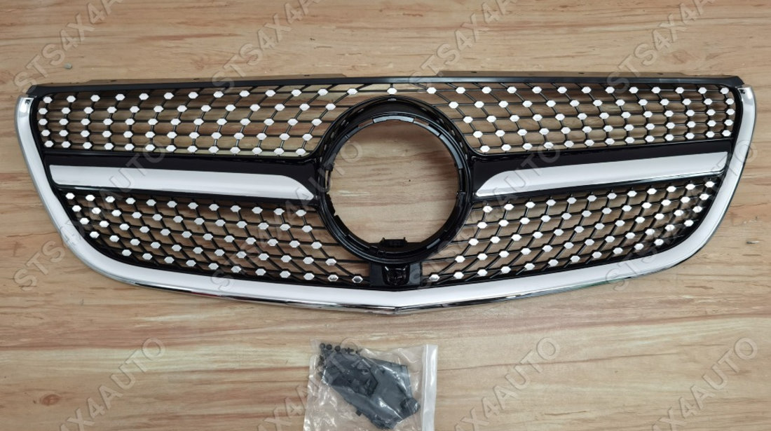 GRILA FATA CU RAME CROM MERCEDES VITO 2015-2020 BK [DIAMOND LOOK] [V2]