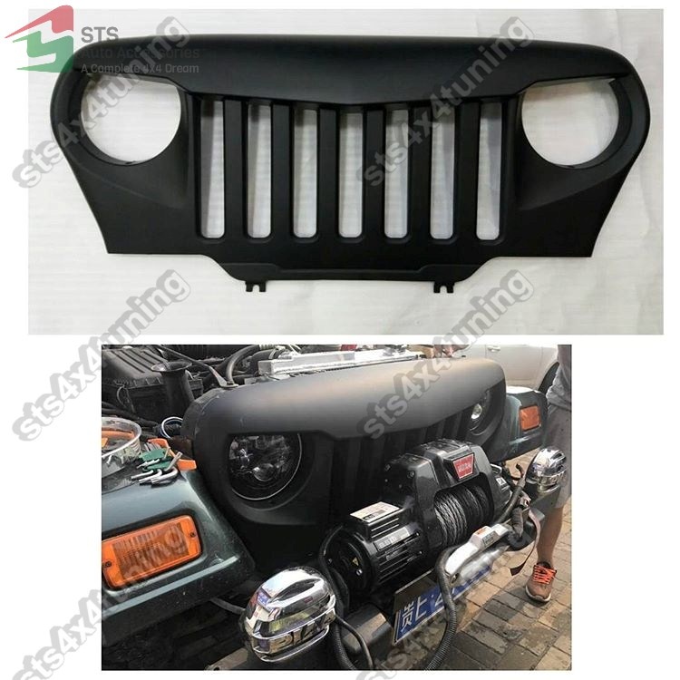 GRILA FATA JEEP WRANGLER TJ 1996-2006 [ANGRY Bord][NEGRE MATTE]