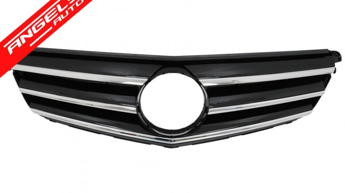 Grila fata Mercedes C-Class W204 S204 (2007-2014) Sport Negru Lucios