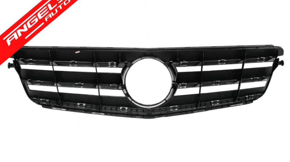 Grila fata Mercedes C-Class W204 S204 (2007-2014) Sport Negru Lucios