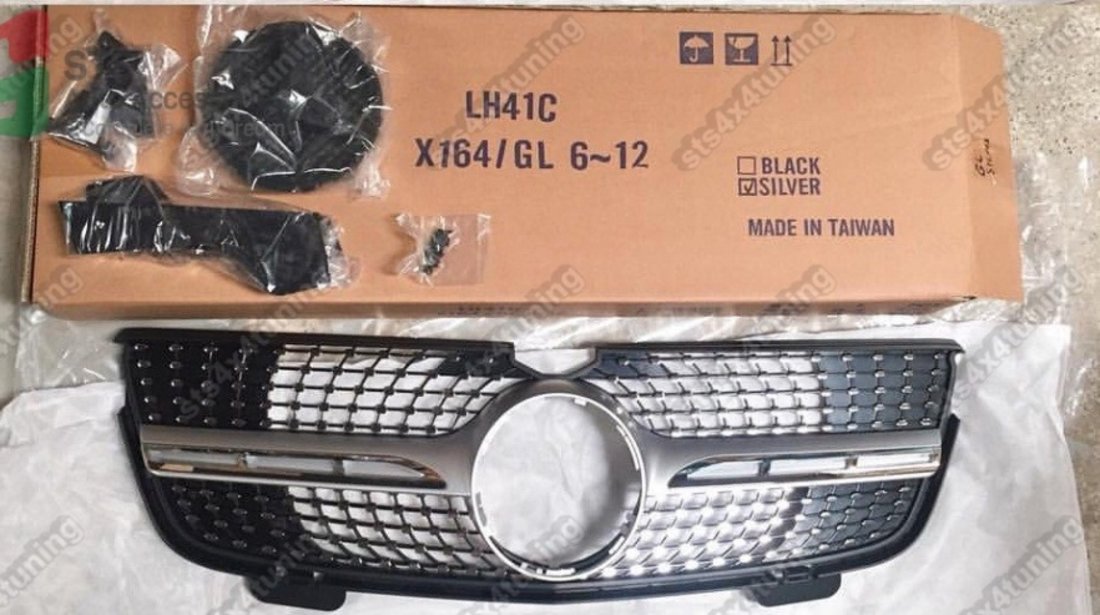 GRILA FATA MERCEDES GL-CLASS X164 2007-2012 SLV [DIAMOND LOOK]