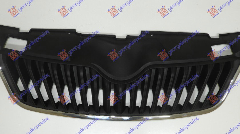 Grila Fata Radiator Skoda Fabia 2010 2011 2012 2013 2014 (Ornament Cromat)