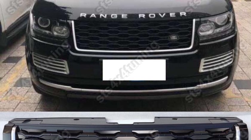 GRILA FATA RANGE ROVER VOGUE L405 2013-2017 BK/SLV [2018 LOOK]