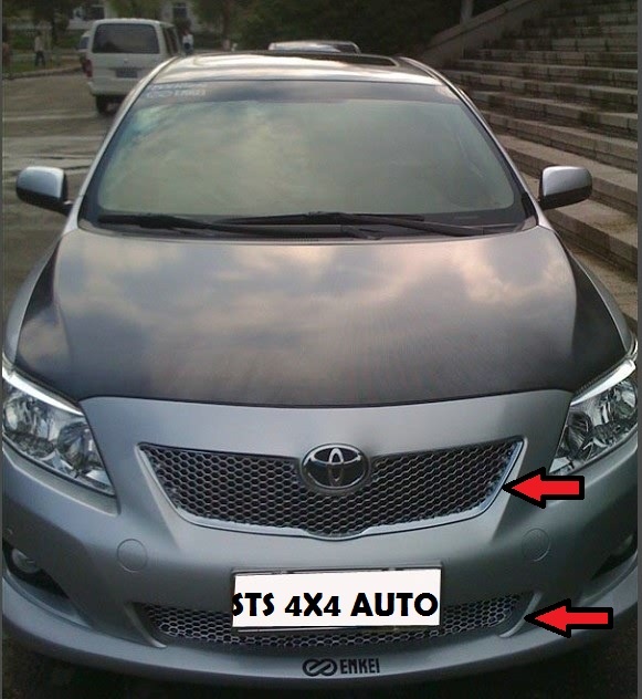 GRILA FATA TOYOTA COROLLA 2007-2010 DIN CROM[MESH TYPE]