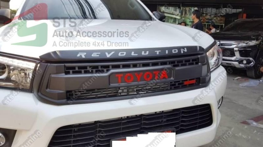 GRILA FATA TOYOTA HILUX REVO 2016-2020 NEGRE MATTE [TUNDRA STYLE] [V9]