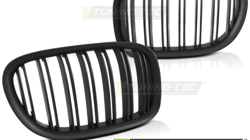 Grila Grile BLACK MATT DOUBLE BAR compatibila BMW F01 09-15