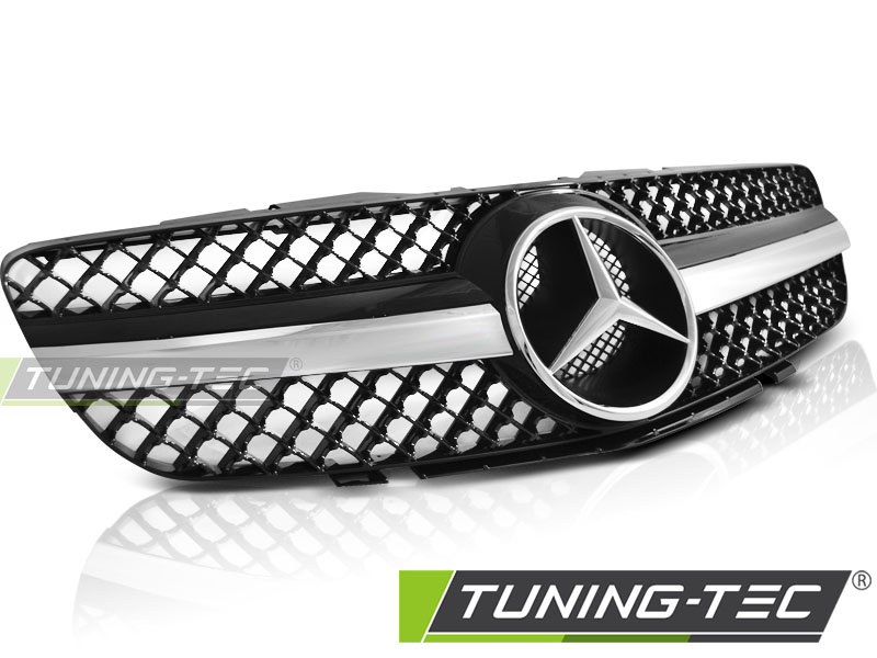 Grila Grile SPORT BLACK Crom look compatibila MERCEDES SL R230 01-06