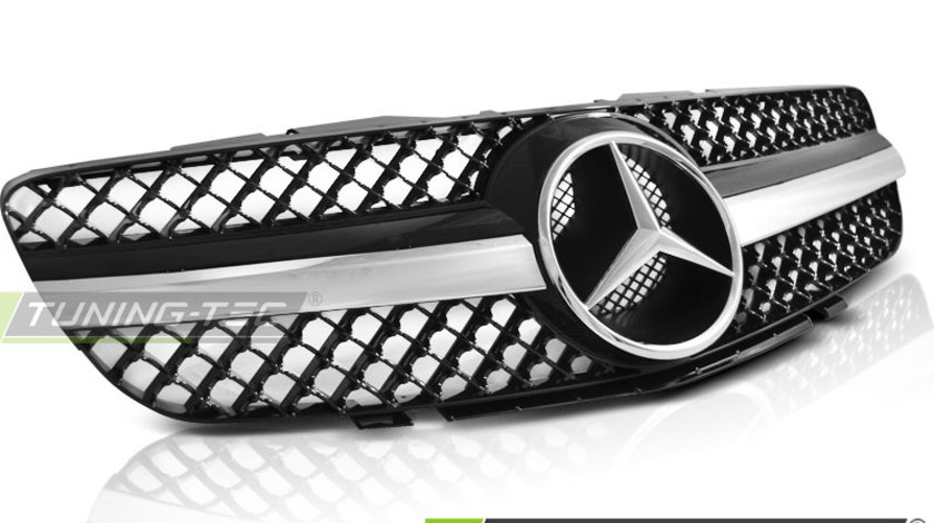 Grila Grile SPORT BLACK Crom look compatibila MERCEDES SL R230 01-06