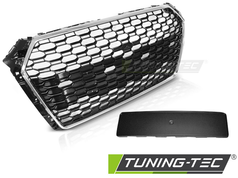 Grila Grile SPORT Crom look BLACK fit AUDI A4 B9 15-19