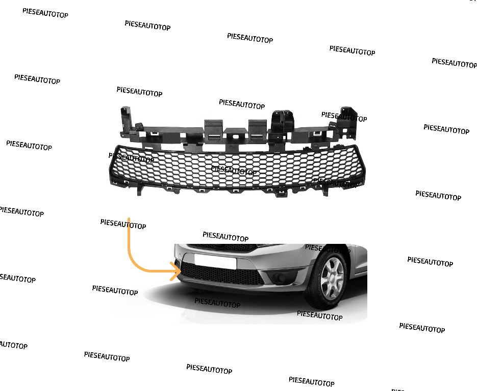 Grila inferioara bara fata Dacia Sandero 2 NOUA 622544633R