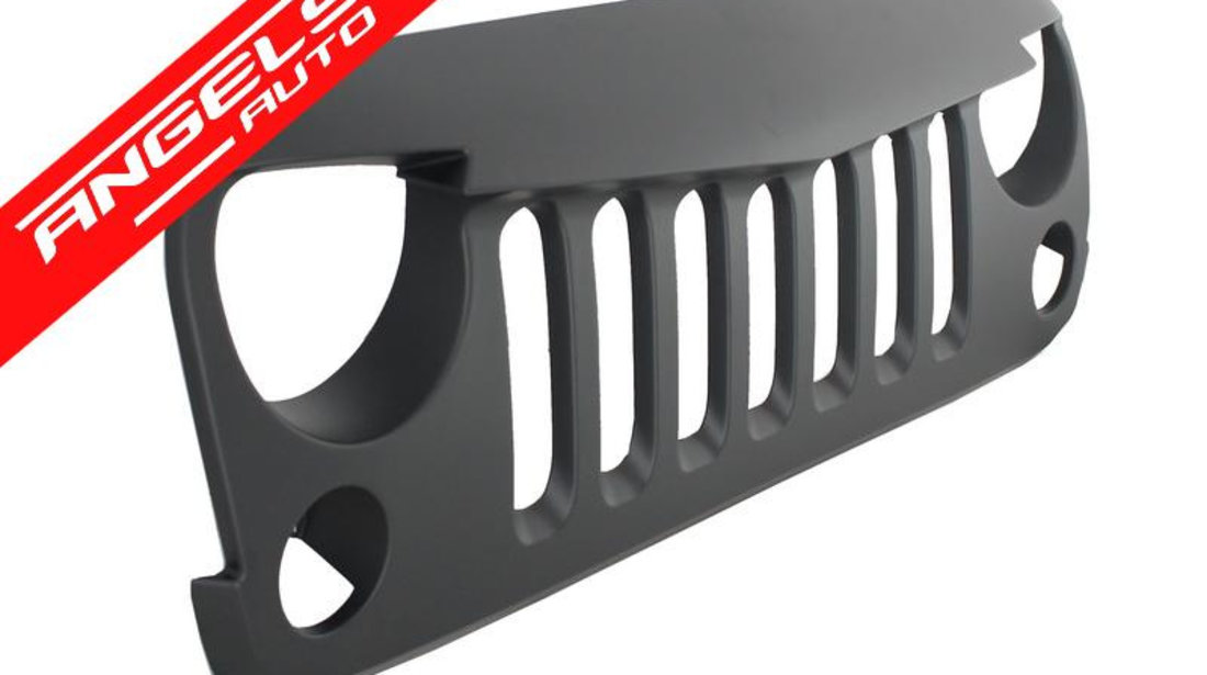 Grila Jeep Wrangler Rubicon JK 07-17 Angry Bord Negru Mat New