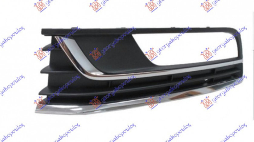 Grila Lateral Bara Fata Cu Bandou Cromat Stanga VW Passat 2011 2012 2013 2014 2015