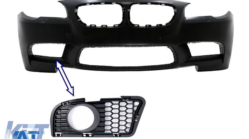 Grila Laterala DREAPTA Ornament Proiectoare compatibil cu BMW Seria 5 F10 F11 (2010-2014) numai Bara M5 Design