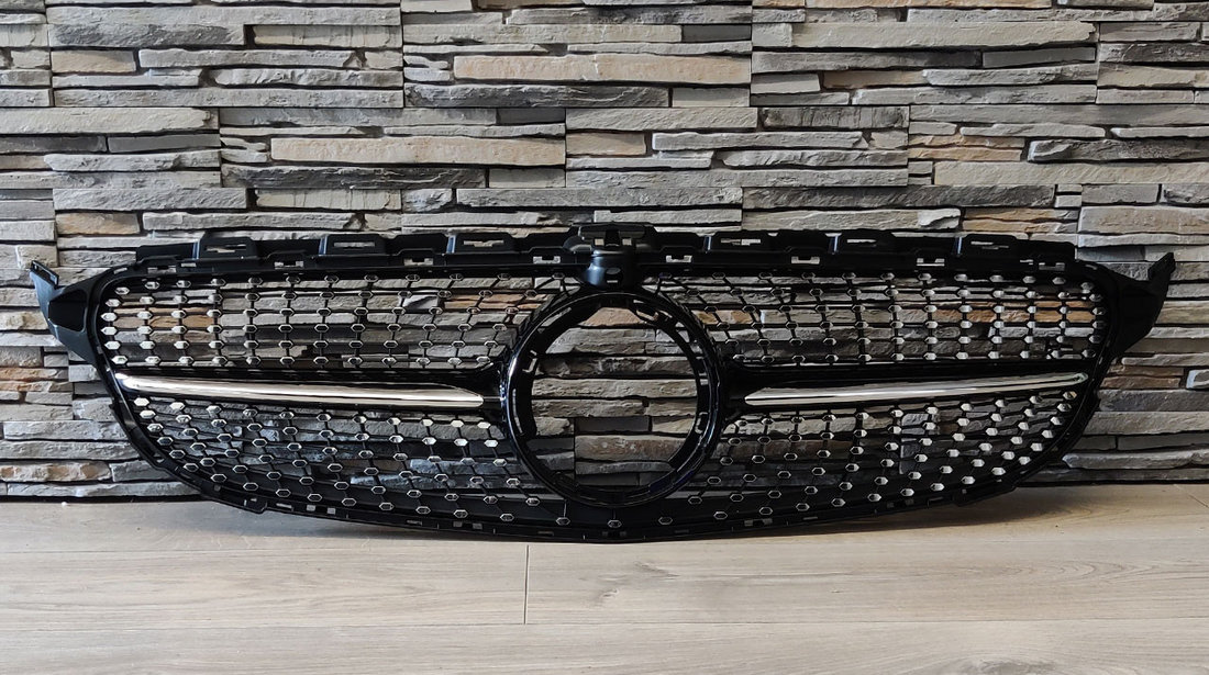 Grila Mercedes Benz C Class W205 Facelift (Dupa 2019) Diamond Black Design