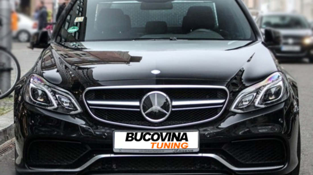 GRILA MERCEDES BENZ E CLASS W212 (13-16) AMG LOOK - BLACK- CROM