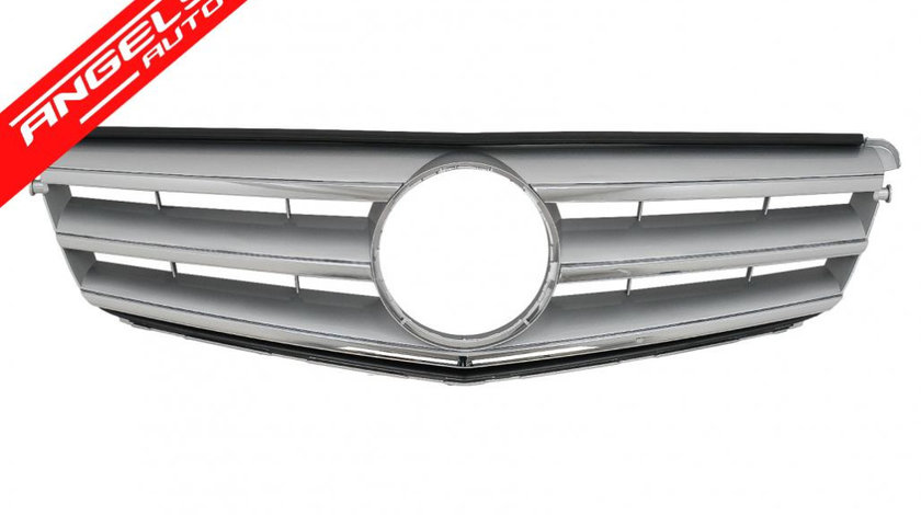 Grila Mercedes C-Class W204 S204 (2007-2014) Sport Argintiu