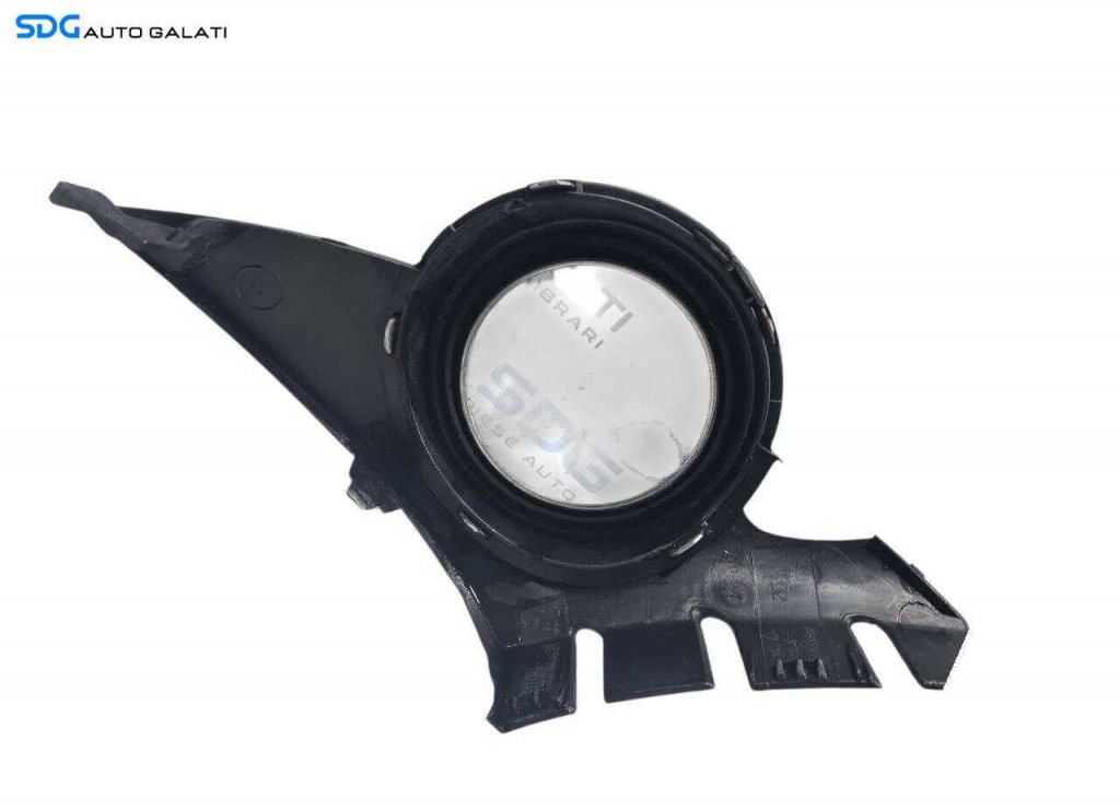 Grila Ornament Proiector Ceata Dreapta cu Crom Cromat de pe Bara Spoiler Fata Peugeot 207 2006 - 2014 Cod 9680098680 [LR1060]