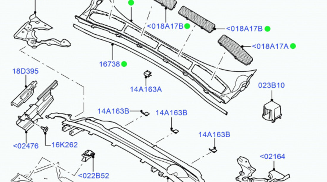 Grila Parbriz Dreapta Exterioara Oe Ford Galaxy 2 2006-2015 1379226