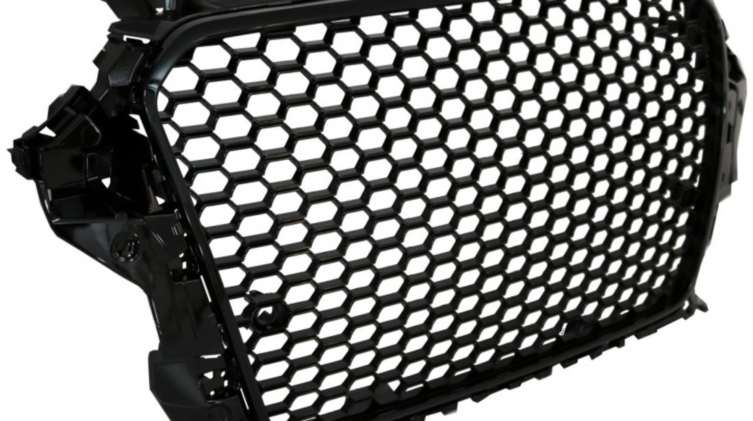 Grila Radiator Am Audi A3 8V 2012-2016 RS3 Design Negru Lucios FGAUA38VRSB