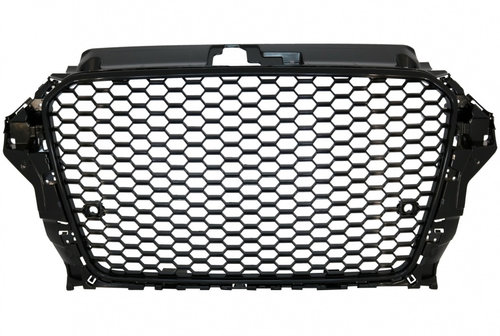 Grila Radiator Am Audi A3 8V 2012-2016 RS3 Design Negru Lucios FGAUA38VRSB