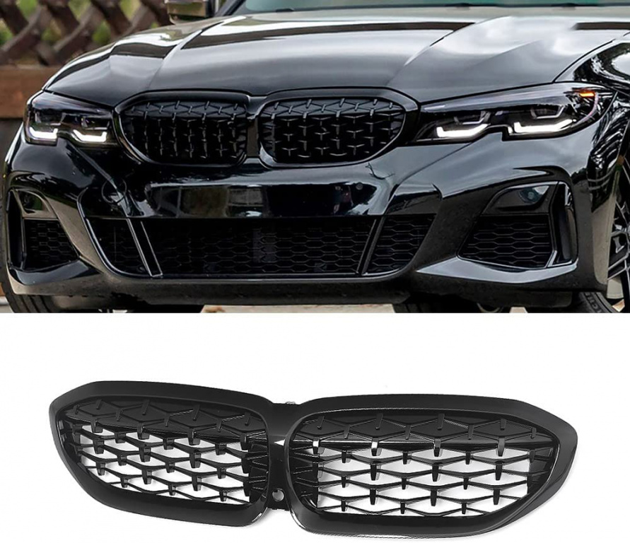 Grila Radiator Am Bmw Seria 3 G21 2018→ Negru Lucios C00303