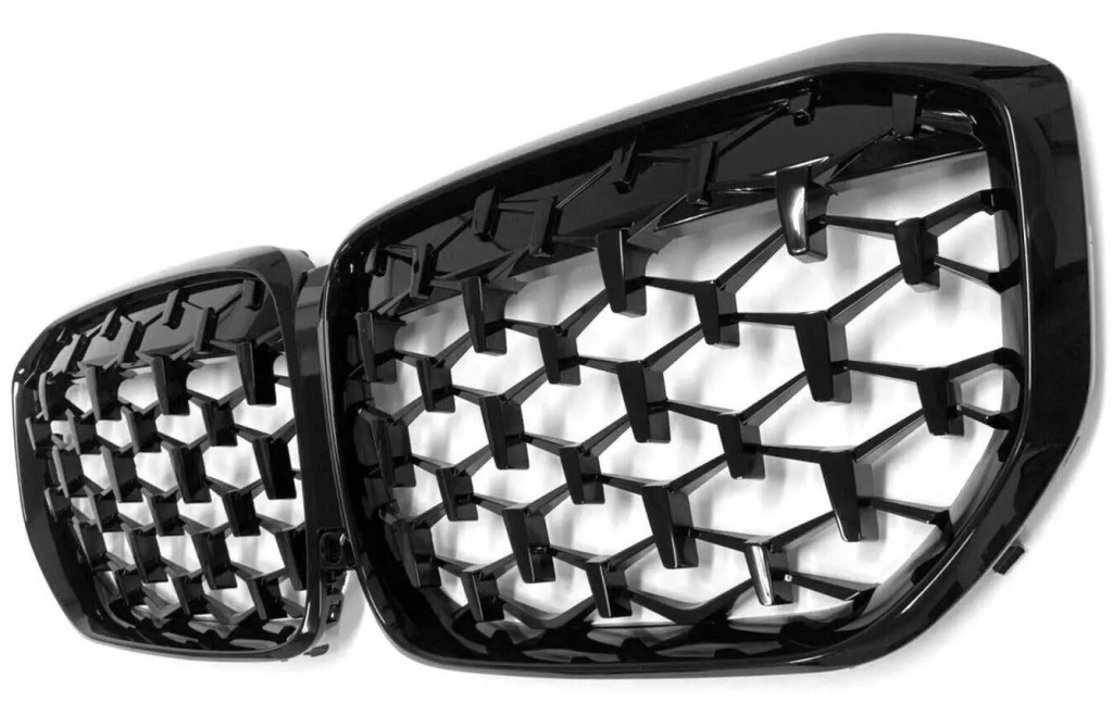 Grila Radiator Am Bmw X5M F95 2019-2022 Diamond Negru Lucios C00348
