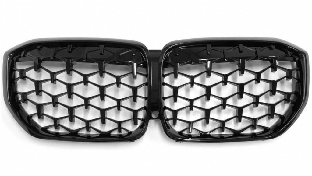 Grila Radiator Am Bmw X5M F95 2019-2022 Diamond Negru Lucios C00348