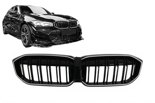 Grila Radiator Centrala Iluminata Cu Led Compatibil Cu Bmw Seria 3 G20 Sedan / G21 Touring 2019-2022...