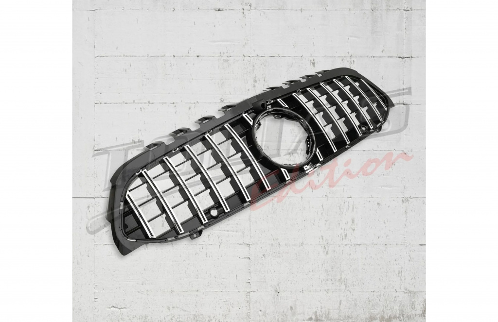 Grila Radiator Compatibil Cu Mercedes-Benz A-Class W177 Hatchback / V177 Sedan 2018-2022 GT-R Panamericana Design Negru Crom FGMBW177TL