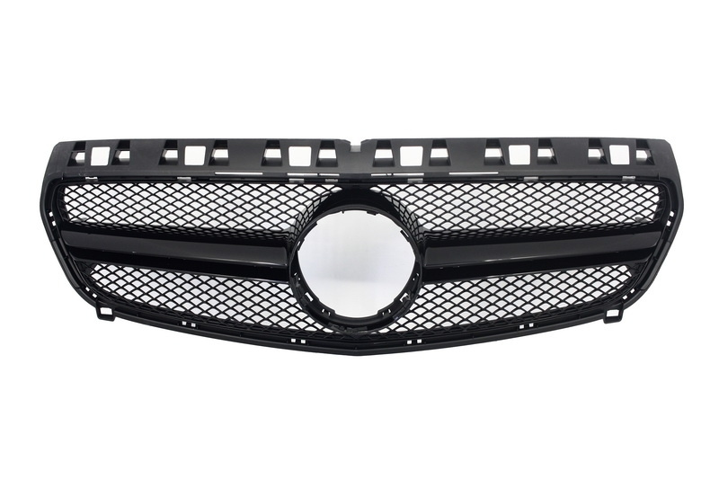 Grila Radiator Compatibil Cu Mercedes-Benz A-Class W176 2012-2015 A45 Design Fundal Negru FGMBW176AB