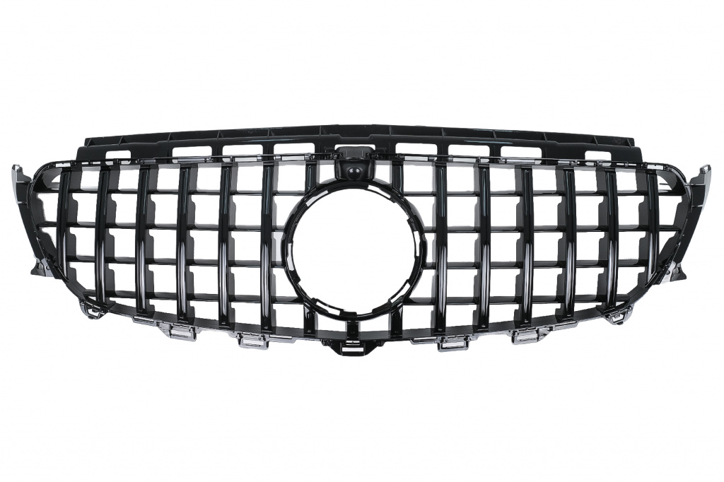 Grila Radiator Compatibil Cu Mercedes-Benz E-Class W213 / S213 / C238 / A238 2016-2019 GT-R Design Panamericana Negru Lucios FGMBW213AP