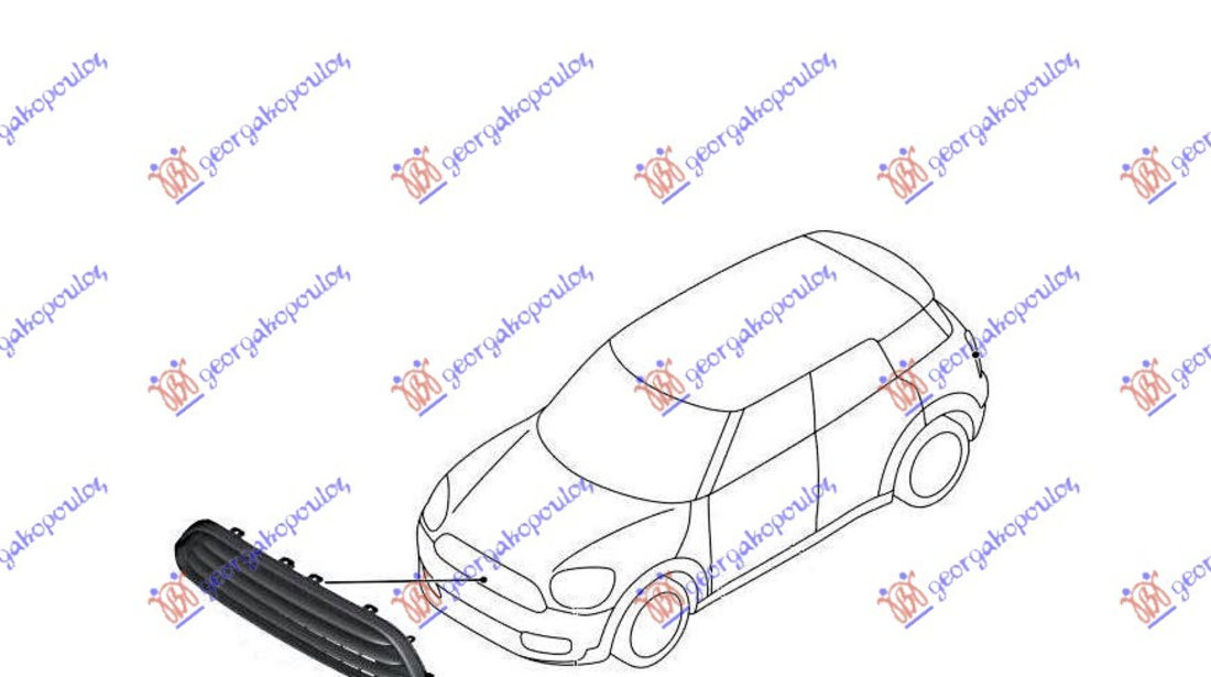 Grila Radiator Cromata Mini CountryMan (F60) 2016-