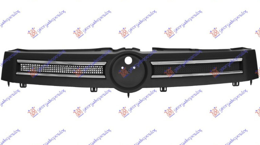 Grila Radiator Cu Bandou Cromat 2009- Fiat Panda 2003-2004-2005-2006-2007-2008-2009-2010-2011-2012-2013-2014