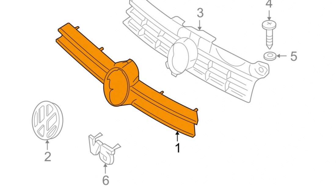 Grila Radiator Exterioara Am Volkswagen Golf 4 1997-2006 1J0853653CGRU