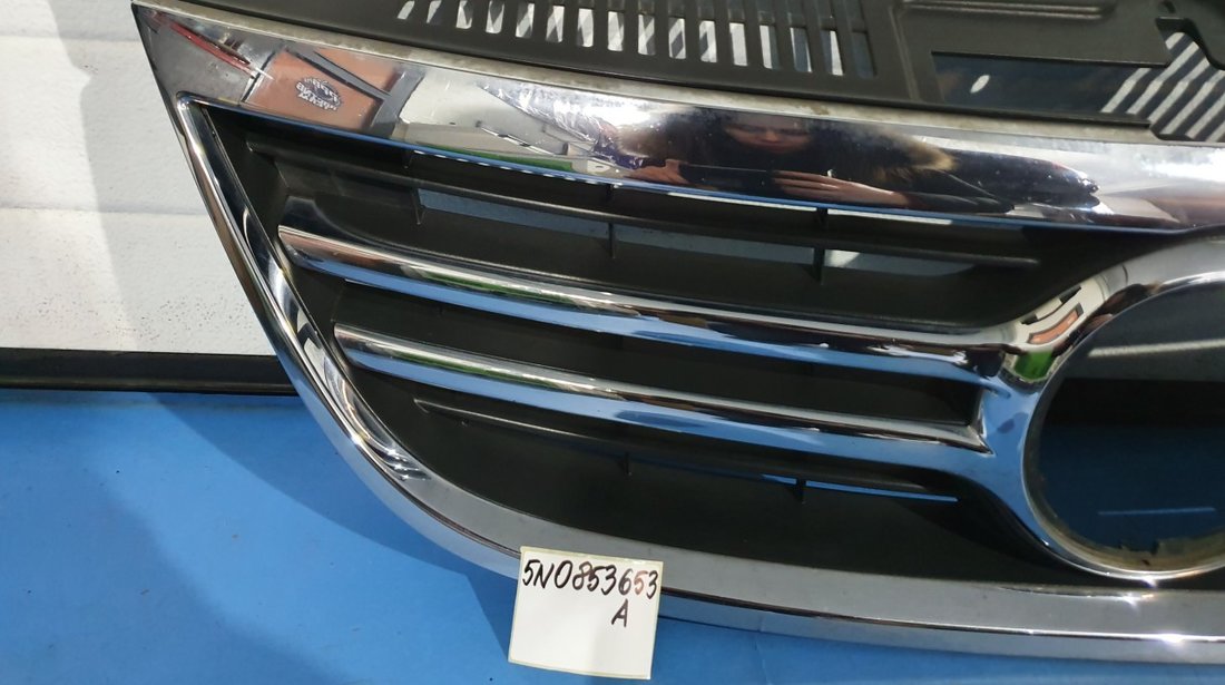 Grila radiator fara emblema / masca bara fata originala VW Tiguan 5N An 2007-2012 cod 5N0853653A