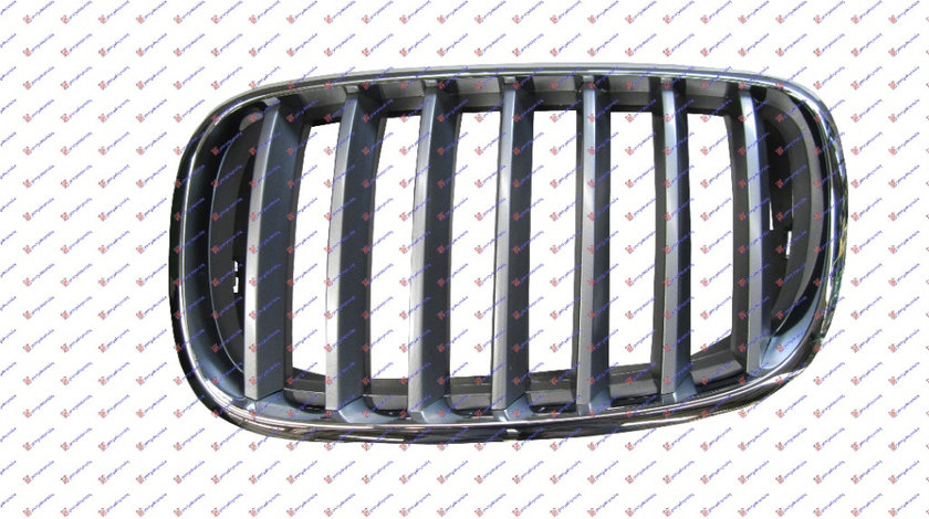 Grila Radiator Fata Cromata/Argintie Stanga Bmw X6 E71 2008 2009 2010 2011 2012 2013 2014