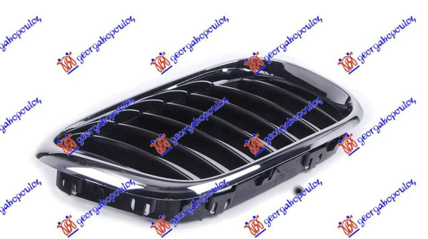 Grila Radiator Fata Cromata/Neagra Dreapta Bmw X5 E53 2000 2001 2002 2003 2004 2005 2006 2007