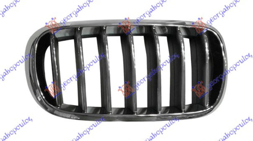 Grila Radiator Fata Cromata/Neagra Dreapta Bmw X5 F15 2013 2014 2015 2016 2017 2018