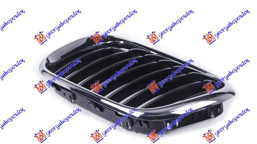 Grila Radiator Fata Cromata/Neagra Stanga Bmw X5 E53 2000 2001 2002 2003 2004 2005 2006 2007