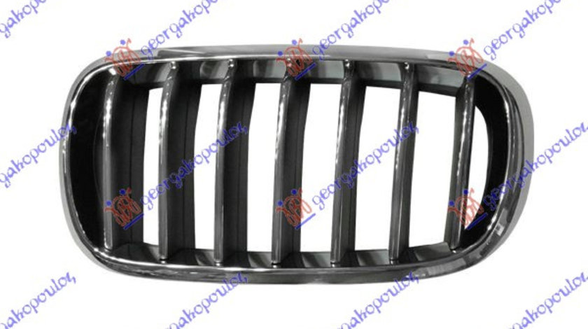 Grila Radiator Fata Cromata/Neagra Stanga Bmw X5 F15 2013 2014 2015 2016 2017 2018