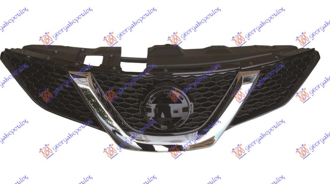 Grila Radiator Fata Neagra Cromata Nissan QashQai 2013 2014 2015 2016 2017