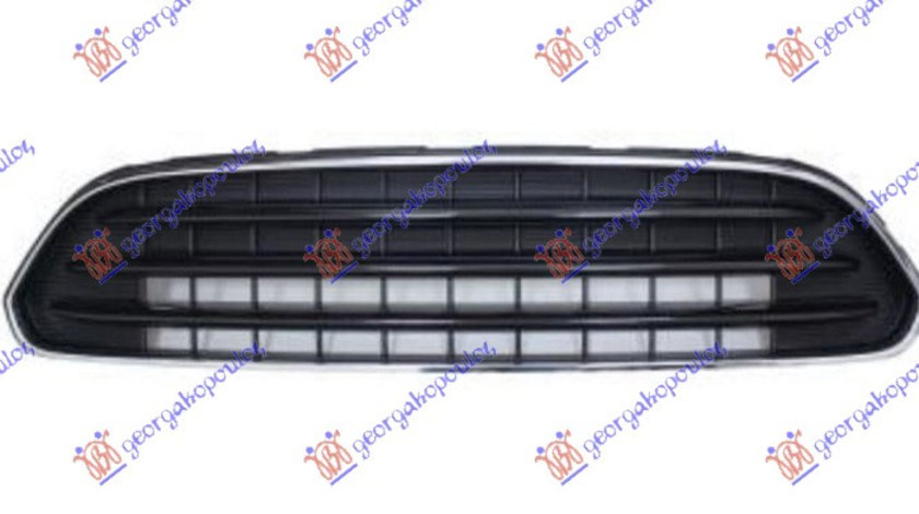 Grila Radiator Neagra Cu Bandou Cromat Mini CountryMan (F60) 2016-