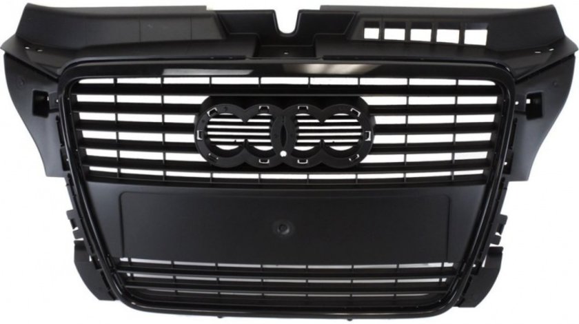 Grila radiator negru mat cu rama neagra Audi A3 2008-2012