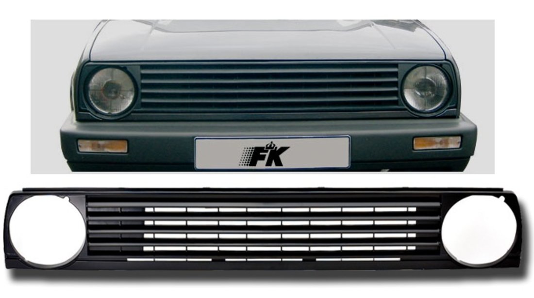 GRILA RADIATOR VW GOLF 2 BLACK -COD FKSG002