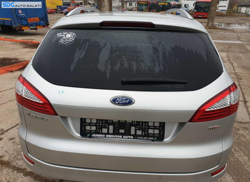 Grila Sigla Ornament Plastic cu Suport Lampi Numar Maner Clapeta Deschidere Haion Haion Portbagaj Ford Mondeo Mk4 Break Turnier 2007 - 2014