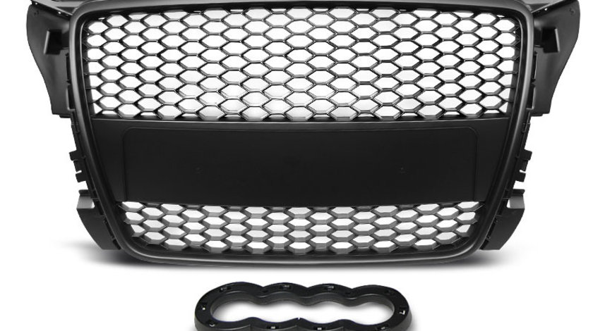 Grila sport Audi A3 (8P) model RS-Type 2008-2012 Negru Mat