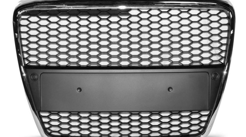 Grila sport Audi A6 (C6) 2004-2008 Crom cu Negru model RS-Type
