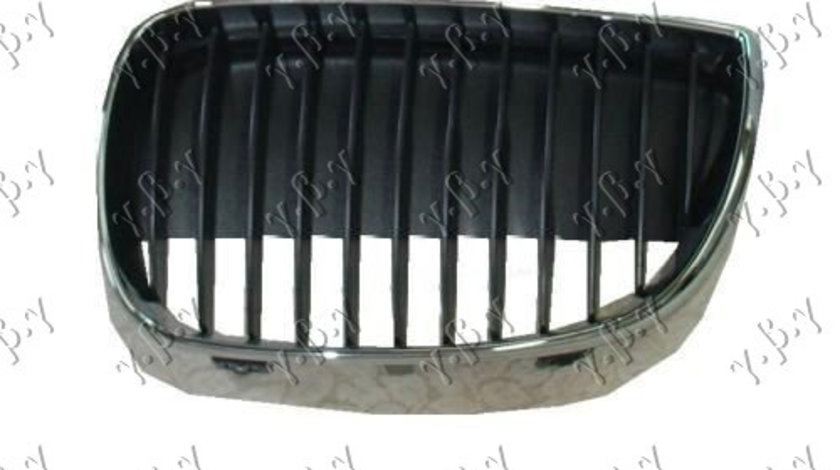 Grila Stanga Radiator Crom/Negru BMW Seria 1 E81/E87 An 2004 2005 2006 2007