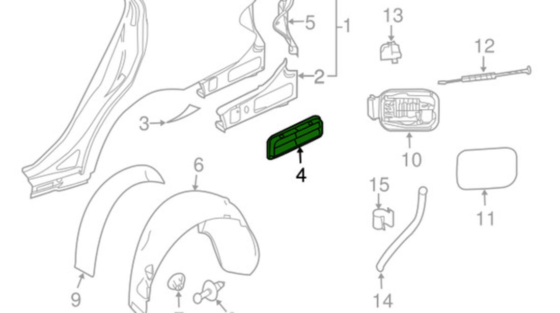 Grila ventilatie aripa spate Mercedes E- klasse / W212  A2128300142